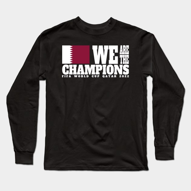 Fifa World Cup Qatar 2022 Champions - Qatar - Dark Color Edition Long Sleeve T-Shirt by felinfelix